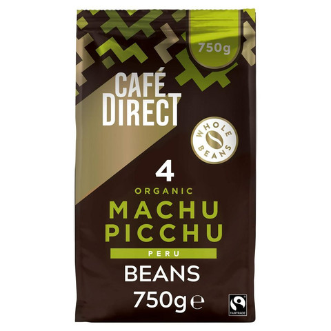 Cafédirect Organic Machu Picchu Peru Coffee Beans, 750g