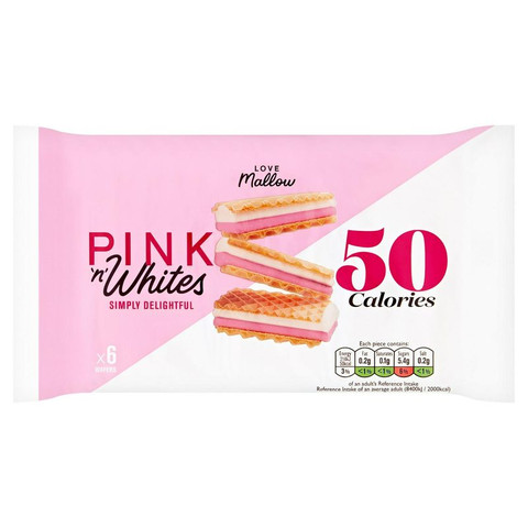 Caxton Pink & White Wafers, 85g