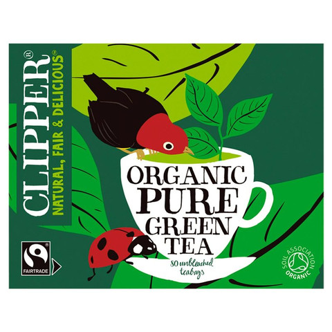 Clipper Fairtrade Organic Green Tea, 80 Tea Bags 160g