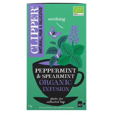 Clipper Organic Infusion Peppermint & Spearmint, 20 Tea Bags 34g