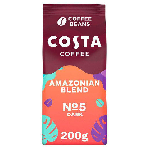 Costa Coffee Intense Amazonian Blend Beans, 200g