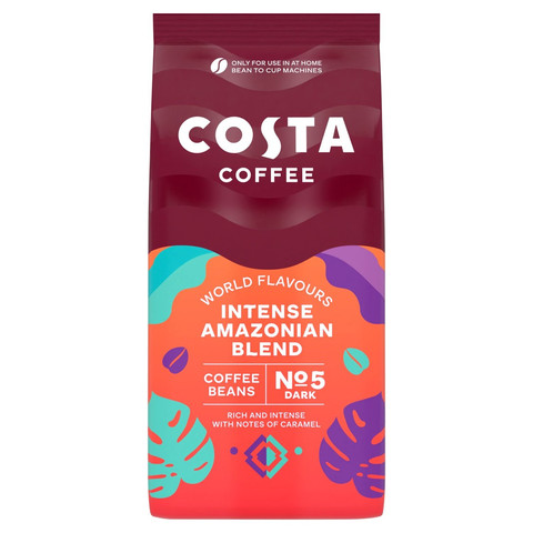 Costa Coffee Intense Amazonian Blend Coffee Beans, 1kg