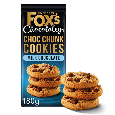 Fox's Chocolatey Biscuits Milk Chocolate Cookies, 180g