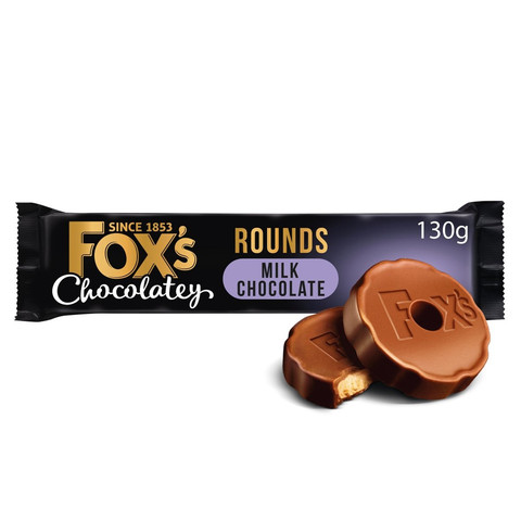 Fox's Chocolatey Biscuits Milk Chocolate Rounds, 117g