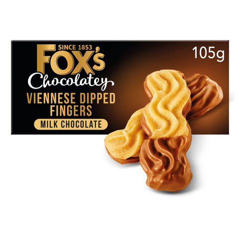 Fox's Chocolatey Biscuits Viennese Milk Chocolate Dipped Fingers, 105g