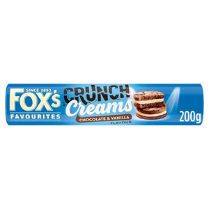 Fox's Favourites Crunch Creams Chocolate & Vanilla Flavour Biscuits, 200g