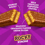 Fox's Rocky STACK'd Chocolate Cream Flavour Biscuit Bars Multipack, 5 x 25g, pack shot 3, available at teas.co.uk