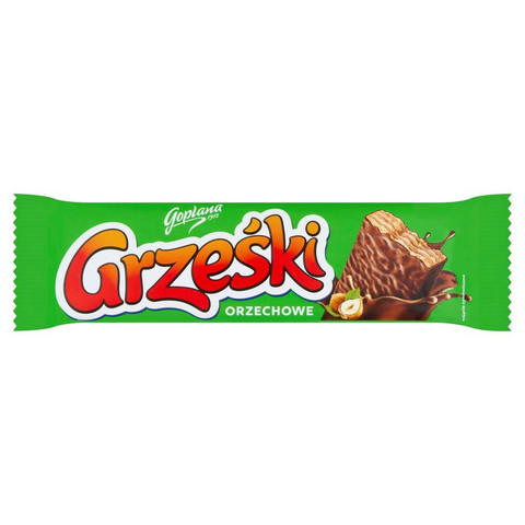 Goplana Grzeski Milk Chocolate-Coated Wafer Bar With Hazelnut Cream, 36g
