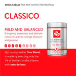 illy Classico Coffee Beans - Classic Roast, 250g, pack shot 3, available at teas.co.uk