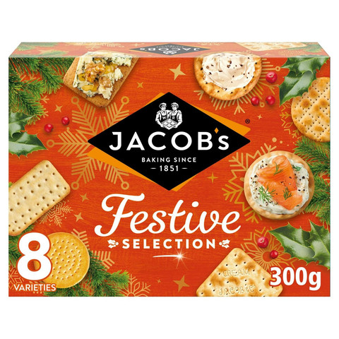 Jacob's Biscuits for Cheese 8 Variety Cracker Selection, 300g