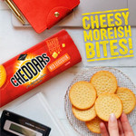 Jacob's Cheddars Cheese Biscuits - Red Leicester Flavour, 150g, pack shot 4, available at teas.co.uk