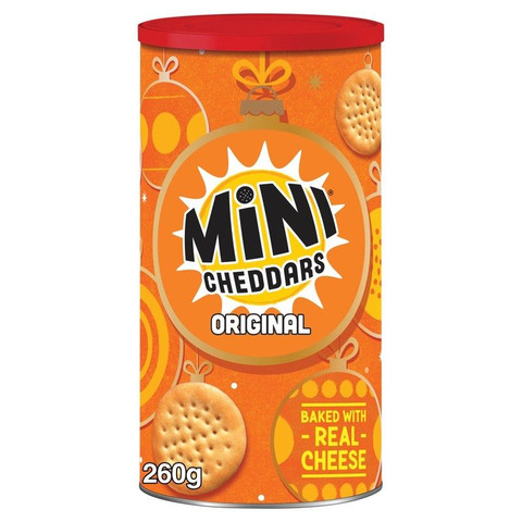 Jacob's Mini Cheddars Original Baked Snacks Christmas, 260g