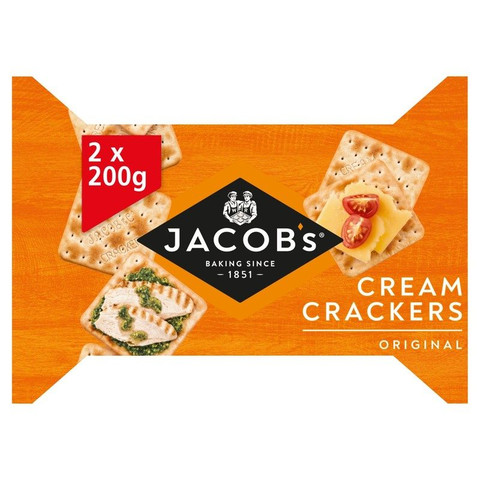 Jacob's Original Cream Crackers Twin Pack, 2 x 200g