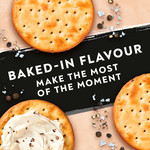 Jacob's Savours Bakes Salt & Cracked Black Pepper Crackers, 200g, pack shot 4, available at teas.co.uk