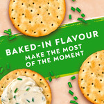 Jacob's Savours Thins, Sour Cream & Chive Crackers, 150g, pack shot 3, available at teas.co.uk