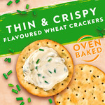 Jacob's Savours Thins, Sour Cream & Chive Crackers, 150g, pack shot 5, available at teas.co.uk
