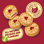 Jammie Dodgers Minis Raspberry Flavour Biscuits 6 Snack Packs, pack shot 4, available at teas.co.uk
