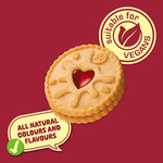 Jammie Dodgers Raspberry Flavour Biscuits, 140g, pack shot 3, available at teas.co.uk