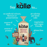 Kallo Protein Packed Lentil Cakes, 100g, pack shot 2, available at teas.co.uk