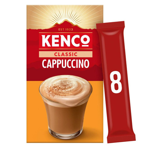 Kenco Original Cappuccino Instant Coffee, 8 Pack 118.4g