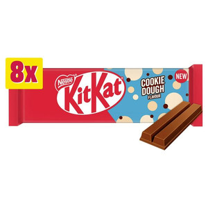 KitKat 2 Finger Cookie Dough Flavour Chocolate Bar Multipack, 8 Pack 165.6g