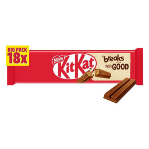 KitKat 2 Finger Milk Chocolate Biscuit Bars Multipack, 18 Pack 372.6g