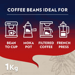 Lavazza Crema e Gusto Classico Coffee Beans, 1kg, pack shot 3, available at teas.co.uk
