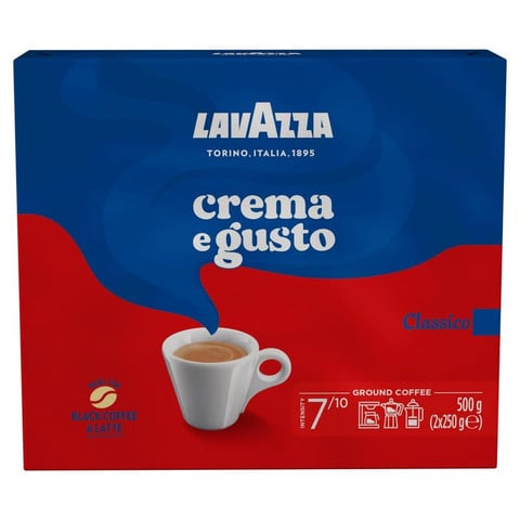 Lavazza Crema E Gusto Classico Ground Roasted Coffee, 500g