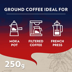 Lavazza Crema E Gusto Classico Ground Roasted Coffee, 500g, pack shot 4, available at teas.co.uk