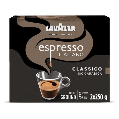 Lavazza Espresso Italiano Classico Ground Coffee, 2 Pack 500g