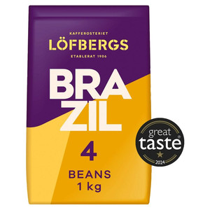 Löfbergs Brazil Single Origin Whole Coffee Beans, 1kg