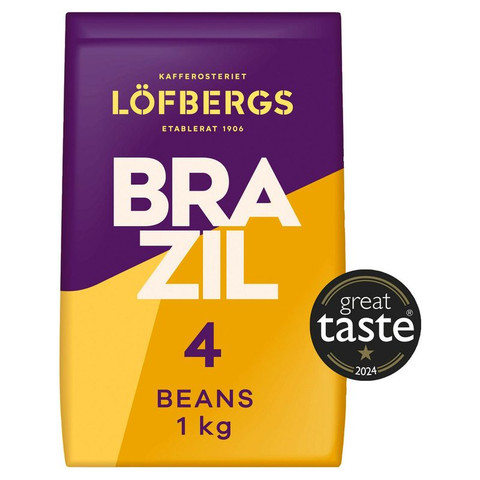 Löfbergs Brazil Single Origin Whole Coffee Beans, 1kg