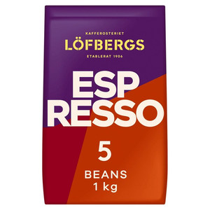 Löfbergs Espresso Whole Coffee Beans, 1kg