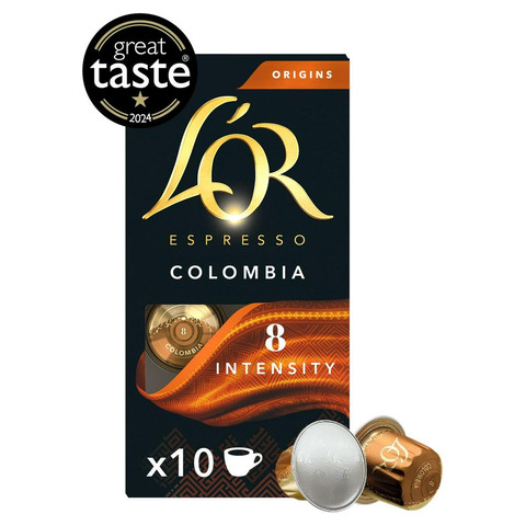 L'Or Espresso Colombia Intensity 8, Aluminium Coffee, 10 Capsules