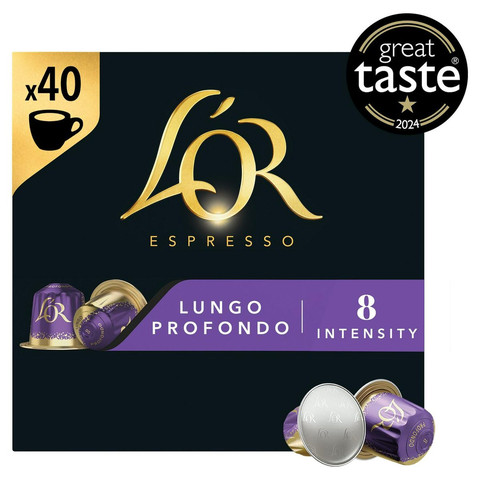 L'Or Espresso Lungo Profondo Intensity 8 Coffee, 40 Pods 208g