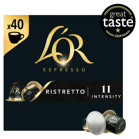 L'Or Espresso Ristretto Intensity 11 Coffee, 40 Pods 208g