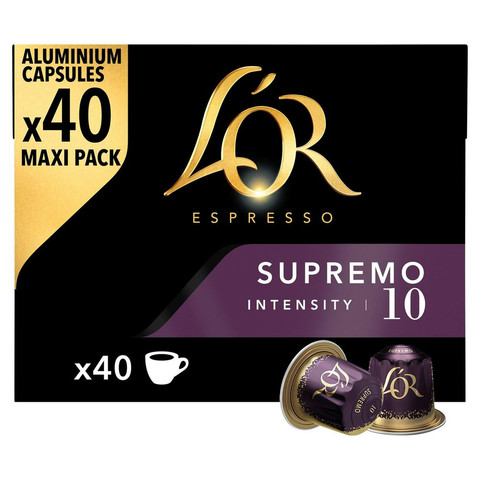 L'Or Espresso Supremo Coffee Intensity 10, 40 Pods 208g