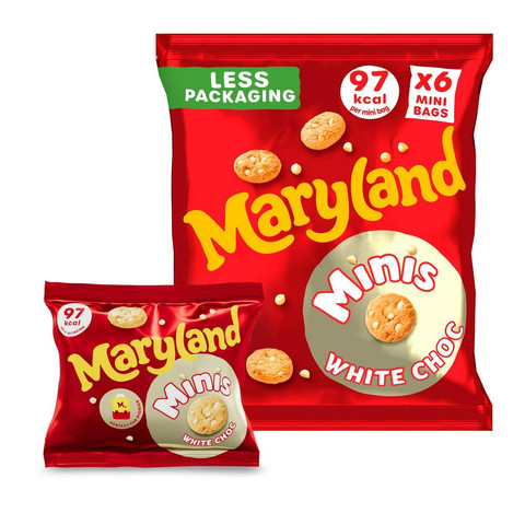 Maryland Cookies Minis White Chocolate Chip, 6 Multipacks