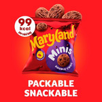 Maryland Cookies Minis Double Chocolate 10 Multipacks, 198g, pack shot 3, available at teas.co.uk
