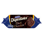 McVitie's Dark Chocolate Digestive Biscuits, 266g, pack shot 2, available at teas.co.uk
