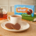 McVitie's Gluten Free Milk Chocolate Hobnobs Biscuits, 150g, pack shot 2, available at teas.co.uk