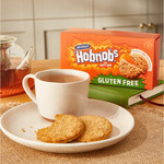 McVitie's Gluten Free Original Hobnobs Biscuits, 150g, pack shot 3, available at teas.co.uk