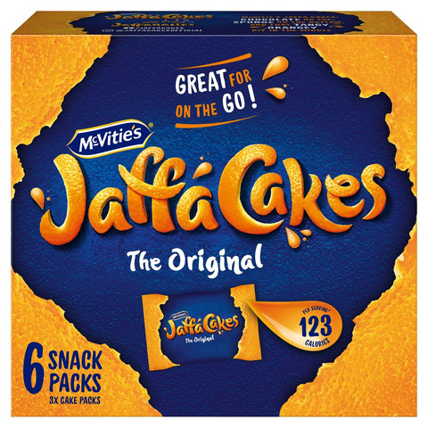 McVitie's Jaffa Cakes Original Biscuits Snack Pack 6x3, 198g