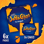 McVitie's Jaffa Cakes Original Biscuits Snack Pack 6x3, 198g, pack shot 2, available at teas.co.uk