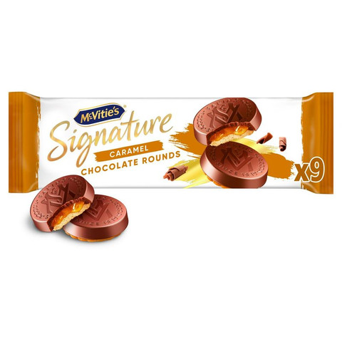 McVitie's Signature Caramel Milk Chocolate Rounds Biscuits, 109g