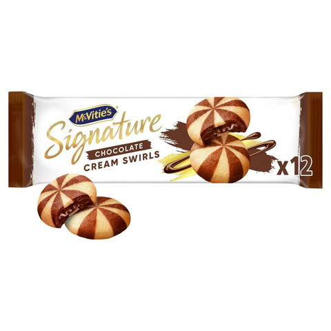 McVitie's Signature Chocolate Cream Swirls Biscuits, 142g