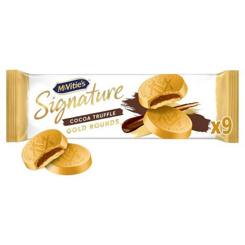 McVitie's Signature Cocoa Truffle Gold Rounds Biscuits, 109g