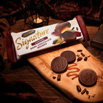 McVitie's Signature Dark Chocolate Rounds Biscuits, 109g, pack shot 2, available at teas.co.uk