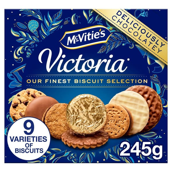 McVitie's Victoria Our Classic Biscuit Selection, 245g, front of pack, available at teas.co.uk