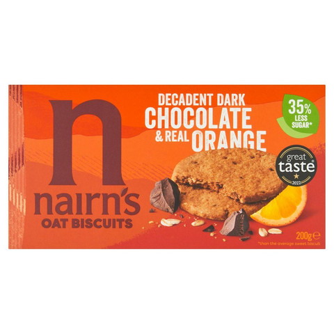 Nairn's Decadent Dark Chocolate & Real Orange Oat Biscuits, 200g